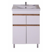 Тумба под раковину АСБ-Мебель Марко 10738 60-2.2 напольная белый/дуб золотой