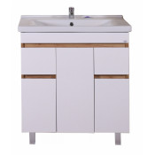 Тумба с раковиной АСБ-Мебель Марко 10731/21573 80-3.2 белый/дуб золотой