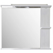 Зеркальный шкаф АСБ-Мебель Орхидея 11546 80 с подсветкой белый/северное дерево