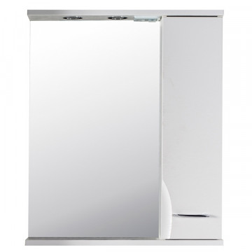 Зеркальный шкаф АСБ-Мебель Альфа 10171 65 R белый ясень