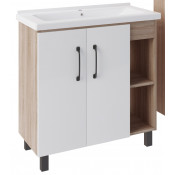 Тумба под раковину АСБ-мебель Адель 9787 80 белый/дуб сонома
