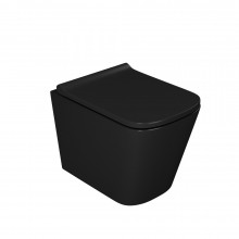 Унитаз подвесной  безободковый D&K Berlin DT1436025, 490*340*350мм, сиденье микролифт, черный