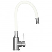 Смеситель для кухни Wisent W74004-3 белый/сатин