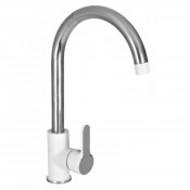 Смеситель для кухни Wisent WG4003W хром/белый