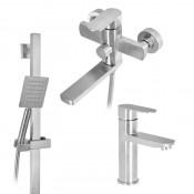 Комплект смесителей для ванны и умывальника Wisent W79016 хром