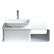 Раковина подвесная NSBath NSP3-LM левая белый матовый