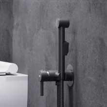 Гигиенический душ со смесителем Am.Pm D3075000BL Logic встроенный, цвет черный