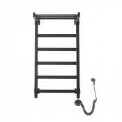 Полотенцесушитель электрический Domoterm Квадро Плюс с полкой П6 400х800 ER черный