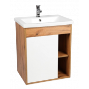 Тумба под раковину Viant Бостон VBOS60CO-T1STP подвесная дуб вотан/белый