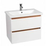 Тумба под раковину Viant Мальта VMAL70CO-T2YP подвесная дуб вотан/белый