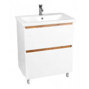 Тумба под раковину Viant Мальта VMAL60CO-T2Y напольная дуб вотан/белый