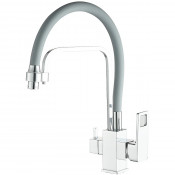 Смеситель для кухни Haiba HB76615 хром/серый