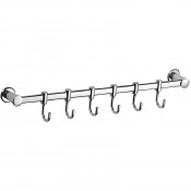 Планка с 6-ю крючками Haiba HB205-6 хром