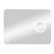 Зеркало Континент Bliss ЗЛП450 80х60 с подсветкой, увеличительным зеркалом, часами и подогревом
