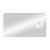 Зеркало Континент Bliss ЗЛП546 120х80 с подсветкой, увеличительным зеркалом, часами и подогревом