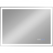 Зеркало Континент Mercury luxe ЗЛП819 80х60 с подсветкой, подогревом и часами