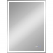 Зеркало Континент Mercury luxe ЗЛП344 70х90 с подсветкой, подогревом и часами