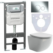 Комплект унитаза с инсталляцией Ceramica Nova Forma CN3009_1001CH_1000 с клавишей смыва