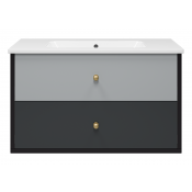 Тумба под раковину Brevita Кристиан Кри-06100-01-012Я черный/серый