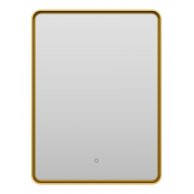 Зеркало Brevita Mercury MER-Rett6-060/80-gold 60x80 с подсветкой золото