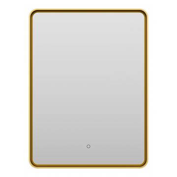 Зеркало Brevita Mercury MER-Rett6-060/80-gold 60x80 с подсветкой золото