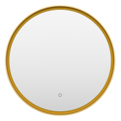 Зеркало Brevita Pluto PLU-Nim6-060-gold D60 с подсветкой золото
