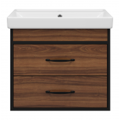 Тумба под раковину Misty Кедр П-Кед09060-011По черный/орех