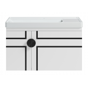 Тумба под раковину Brevita Oslo OSLO-06080-011По белый/черный