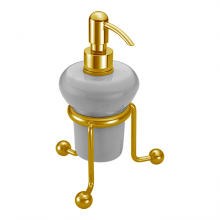 Дозатор для жидкого мыла Cisal Arcana AR09063024 белый/золото