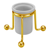 Стакан для зубных щеток Cisal Arcana AR09047024 белый/золото