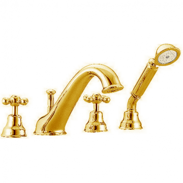 Смеситель на борт ванны Cisal Arcana Ceramic AC00026424 золото
