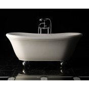 Ванна Devon&Devon Aurora Bijoux AURBIJCR+SFUD42651CR 171х87 со слив-выпуском белый матовый, ножки Sfera хром