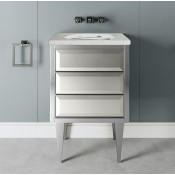 Тумба Devon&Devon Him AmbientHim/BIANCO CARRARA/CROMO/ARGENTO/3F цвет Cromo