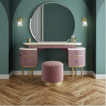 Комплект мебели Devon&Devon Zelda MOZELIPPVCRXOTSAT/P+SPZELOTSAT/P+SOZELPVOTSAT/P цвет розовый/латунь