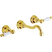 Смеситель для раковины Cisal Arcana Toscana TS00351024 золото/белый