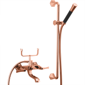 Душевой комплект Cisal Cherie CF0000607E розовое золото/черный