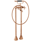 Смеситель напольный Cisal Cherie CX0042007E розовое золото/черный