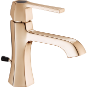 Смеситель для раковины Cisal Cherie CH0005147E золото розовое/черный матовый