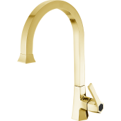 Смеситель для раковины Cisal Cherie CH0005347C золото/черный матовый