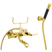 Смеситель для ванны Cisal Cherie CF0001207C золото/черный матовый