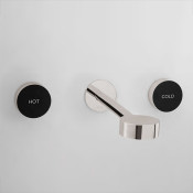 Смеситель для раковины Cisal Slim SM0135107D никель/черный матовый