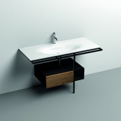 Консоль под раковину Kerasan Shape 9326K2 122 черный матовый/дуб