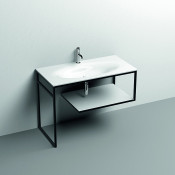 Консоль под раковину Kerasan Shape 9333K4 122х52 белый/черный матовый