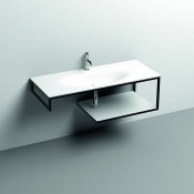 Консоль под раковину Kerasan Shape 9324k4 122х52 белый/черный матовый