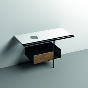 Консоль под раковину Kerasan Thelma 9323k4 120х74 белый матовый/черный матовый