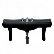 Керамический держатель для раковины Kerasan Retro 107904 Nero lucido черный