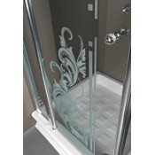 Душевой уголок Kerasan Retro 9148N0cr+dec N 100х100 хром/прозрачное