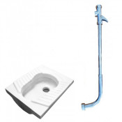 Чаша генуя керамическая Старый Оскол с краном смывным КРС-20-05 с мет. трубой без вентиля