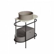 Ящик для консоли под раковину Artceram Flair 3.0 ACM037 52 platinum