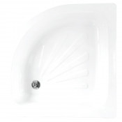 Поддон стальной для душа Loranto LG800C 80х80х15, полукруглый